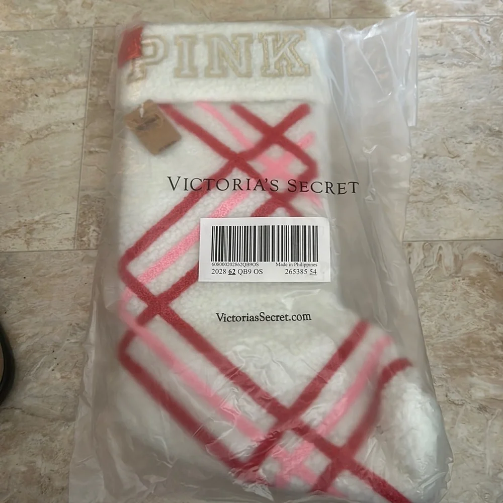 VICTORIAS SECRET PINK COLLECTION CHRISTMAS STOCKING: NEW WITH TAGS